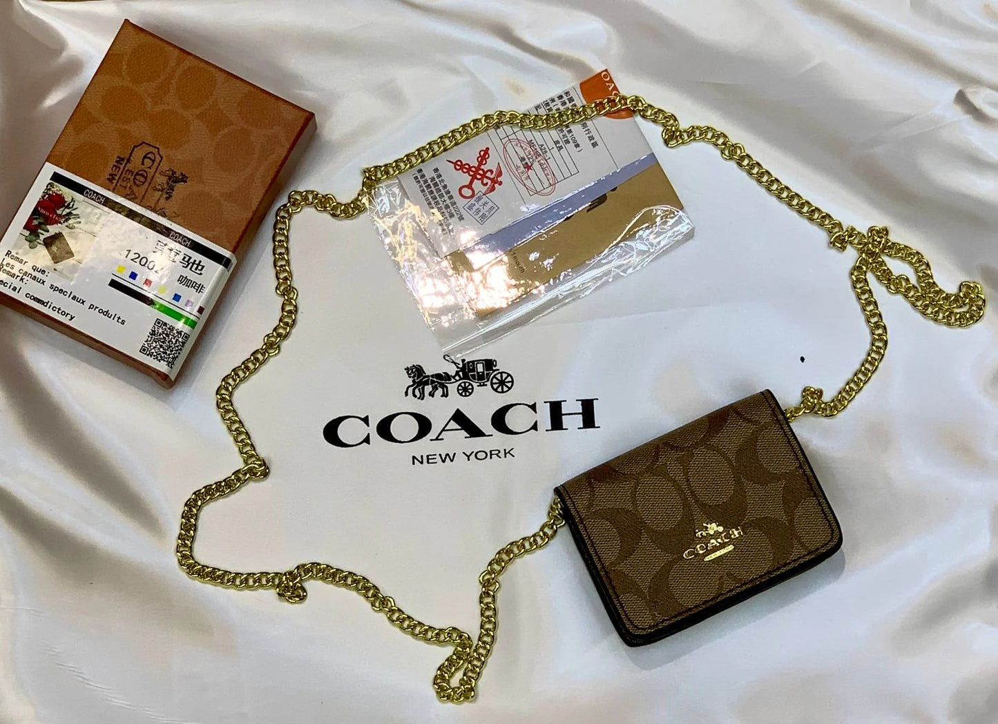 Coach micro crossbag with box