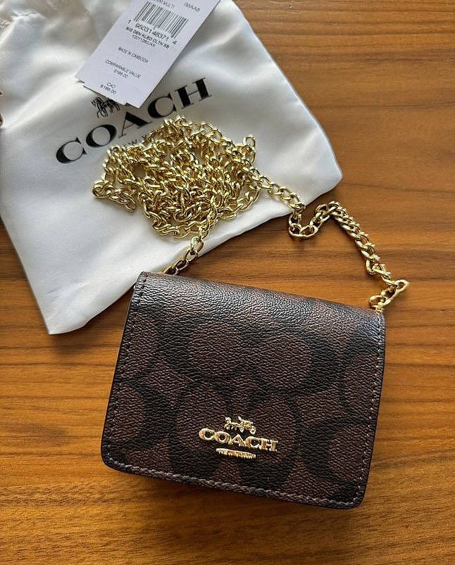 Coach Chain wallet with Brand Box
