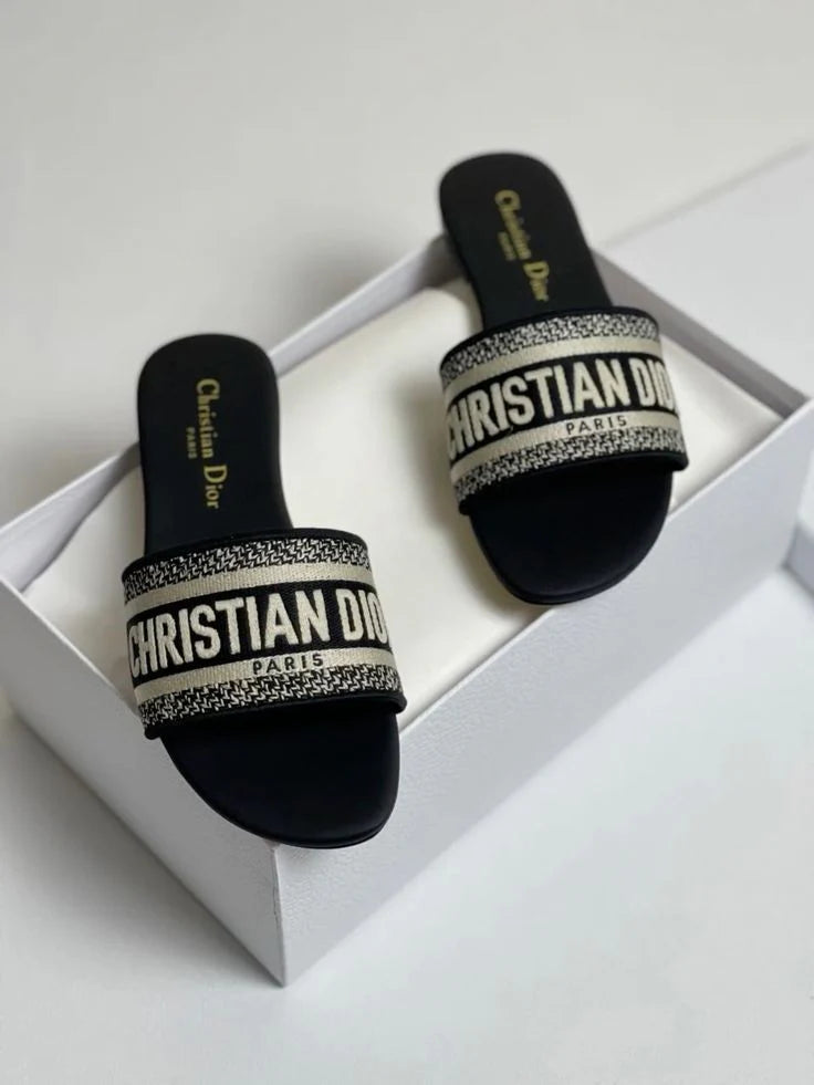 Christian Dior Strass Stone Slipper