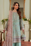 Baroque Zari Net Unstitched Emb Suit - ZÉVA