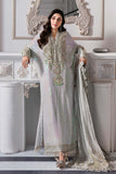 Maria B.Unstitched Embroidered Chiffon Suit - ZÉVA