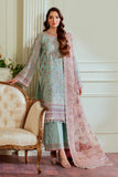 Baroque Zari Net Unstitched Emb Suit - ZÉVA