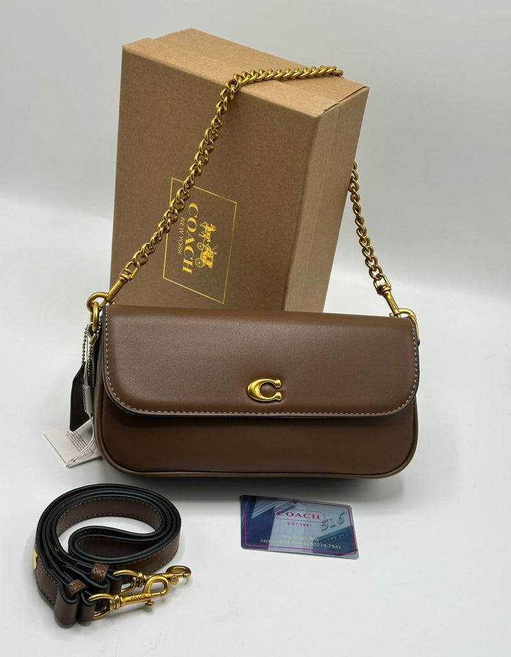 Coach Brook Flap Chain Bag with Brand Box