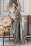 Maria B.Unstitched Embroidered Chiffon Suit - ZÉVA