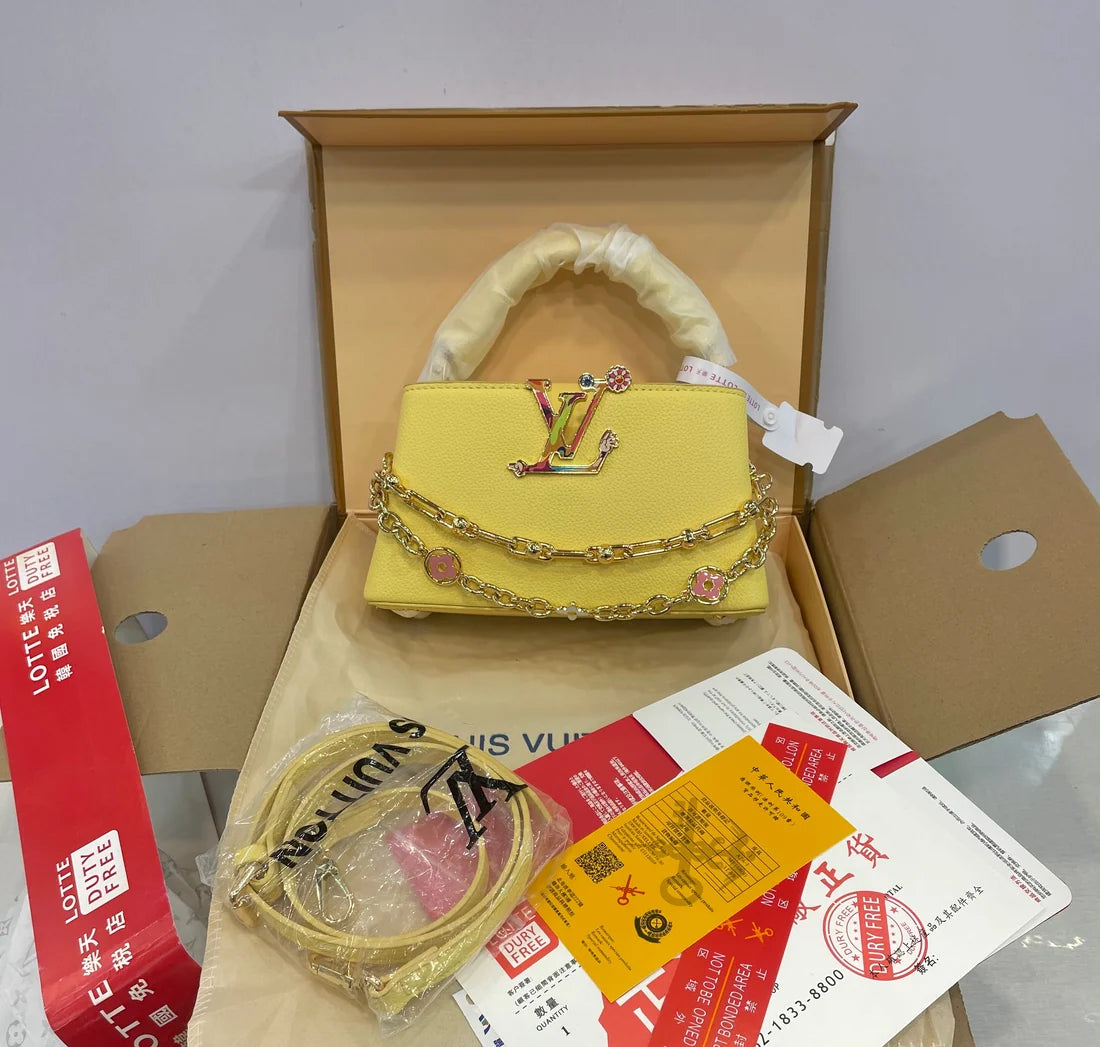 Lv Cappucines Taurillon Mini with Brand Box