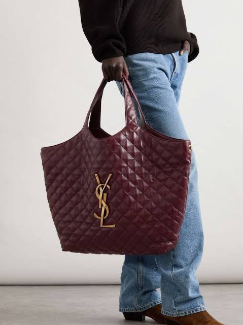 YSL Quilted Lambskin Tote Bag