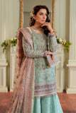 Baroque Zari Net Unstitched Emb Suit - ZÉVA