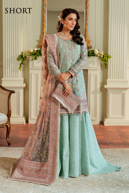 Baroque Zari Net Unstitched Emb Suit - ZÉVA