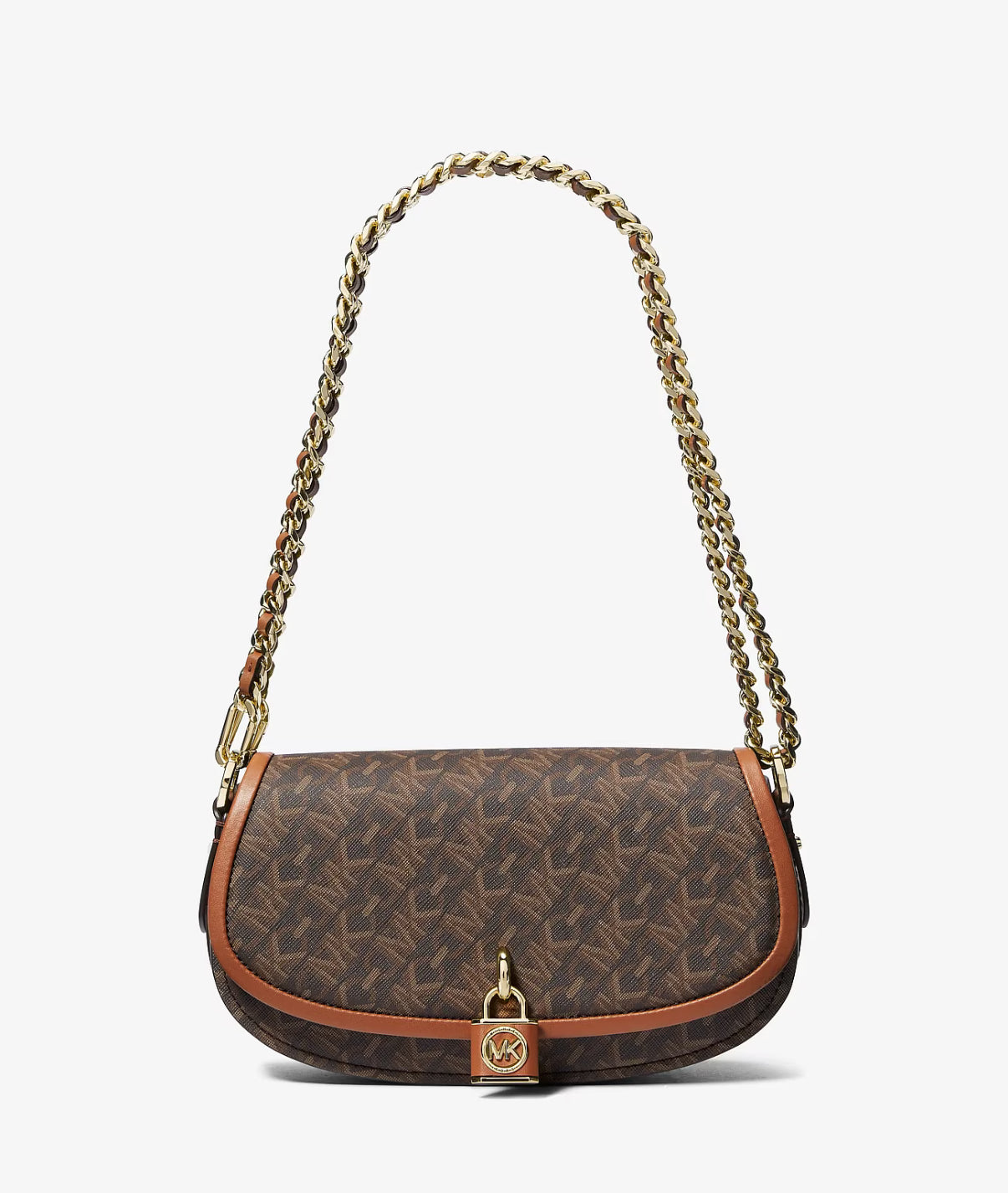 MK Mila Small Empire Signature Logo Shoulder Bag