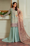 Baroque Zari Net Unstitched Emb Suit - ZÉVA