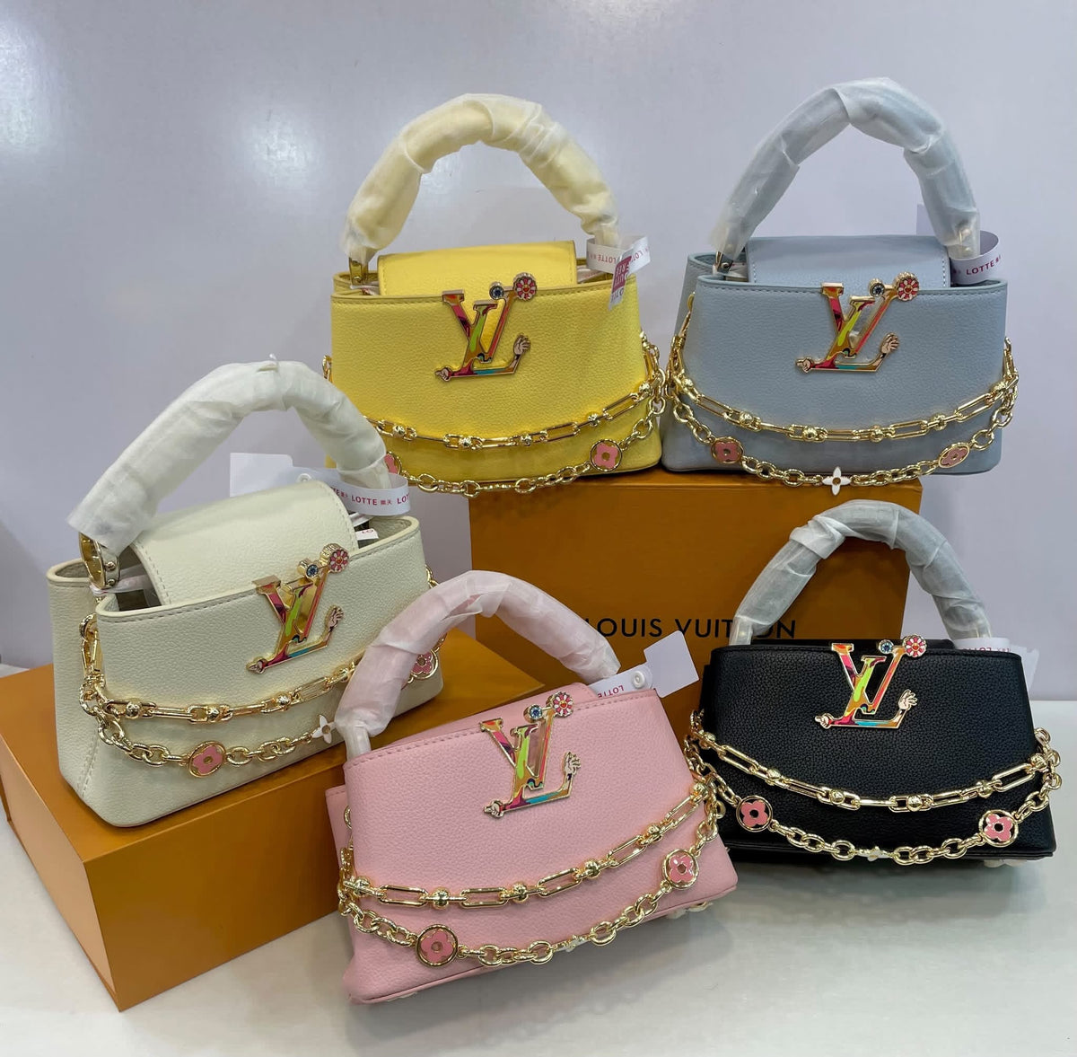Lv Cappucines Taurillon Mini with Brand Box