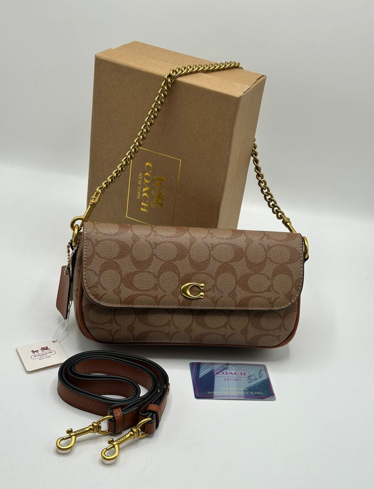 Coach Brook Flap Chain Bag with Brand Box