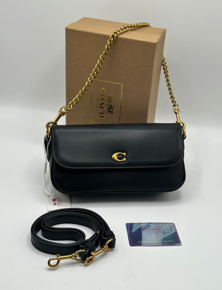 Coach Brook Flap Chain Bag with Brand Box