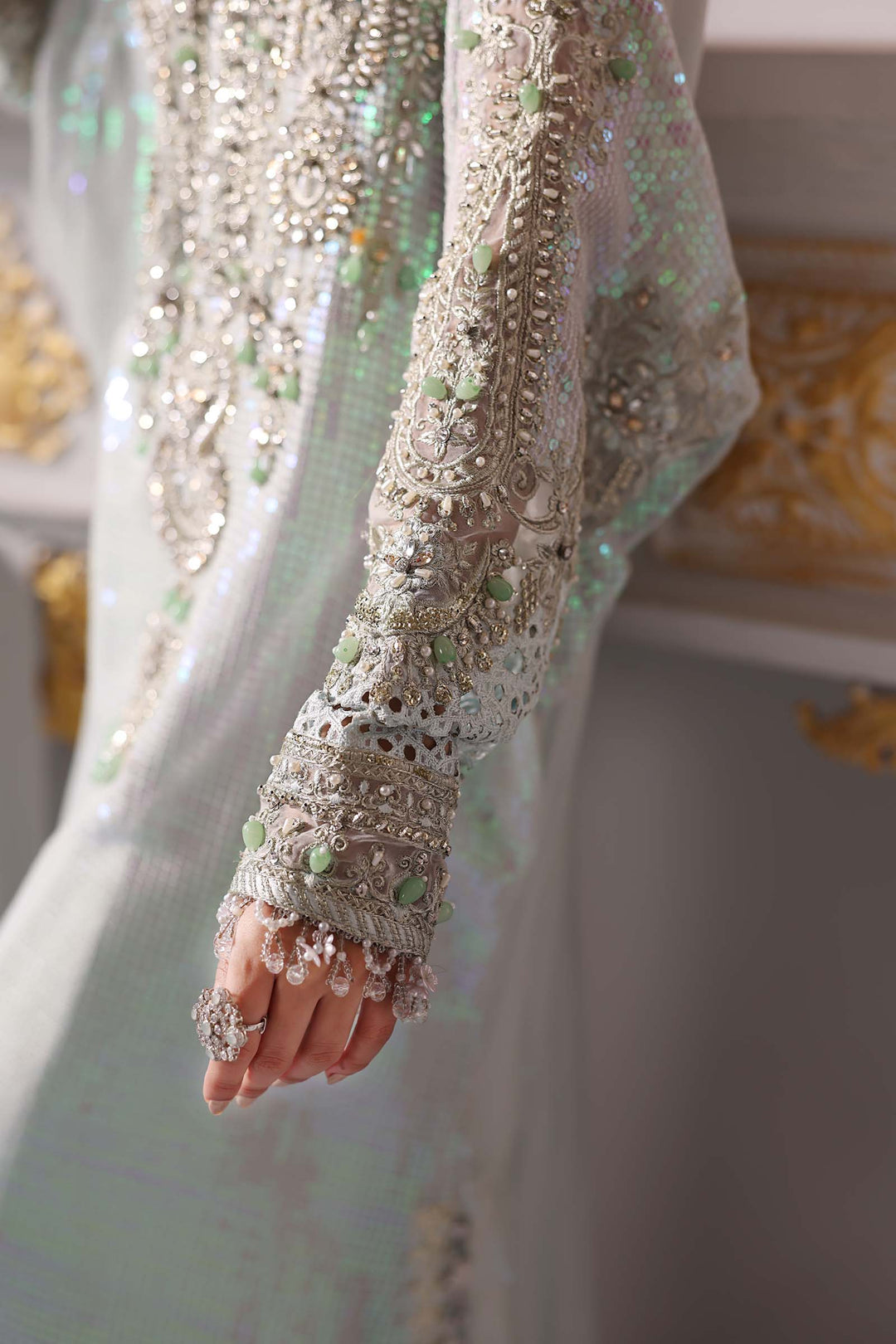 Maria B.Unstitched Embroidered Chiffon Suit - ZÉVA