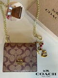 Coach Wallet with Chain and Keychains