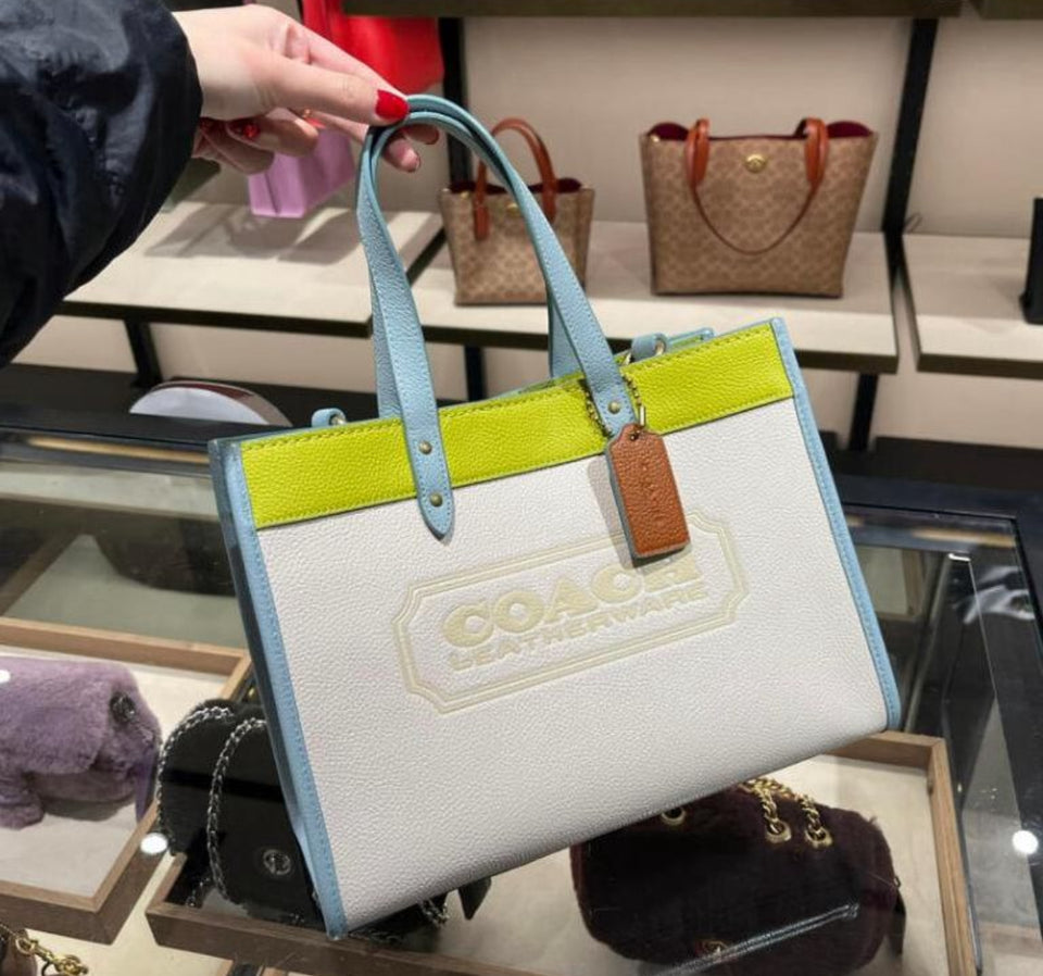 COACH Leather Tote Bag with brand Box