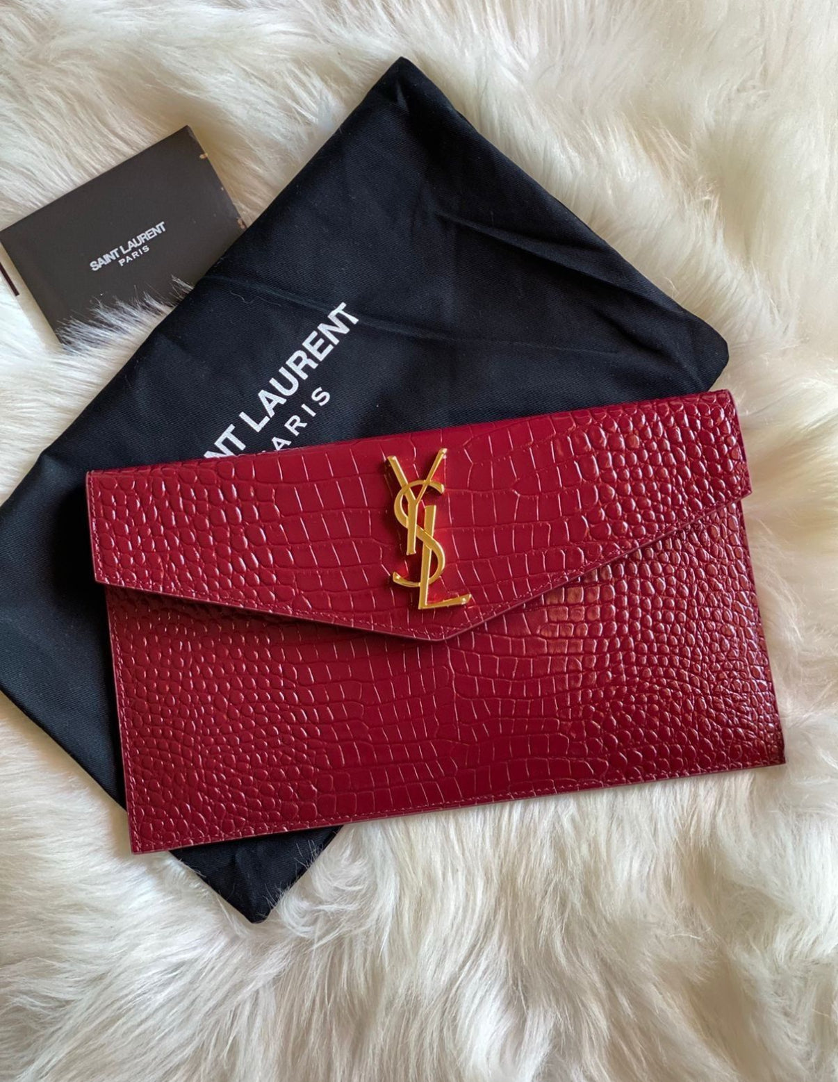 YSL Uptown Pouch with Brand Box