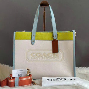 COACH Leather Tote Bag with brand Box