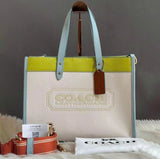COACH Leather Tote Bag with brand Box