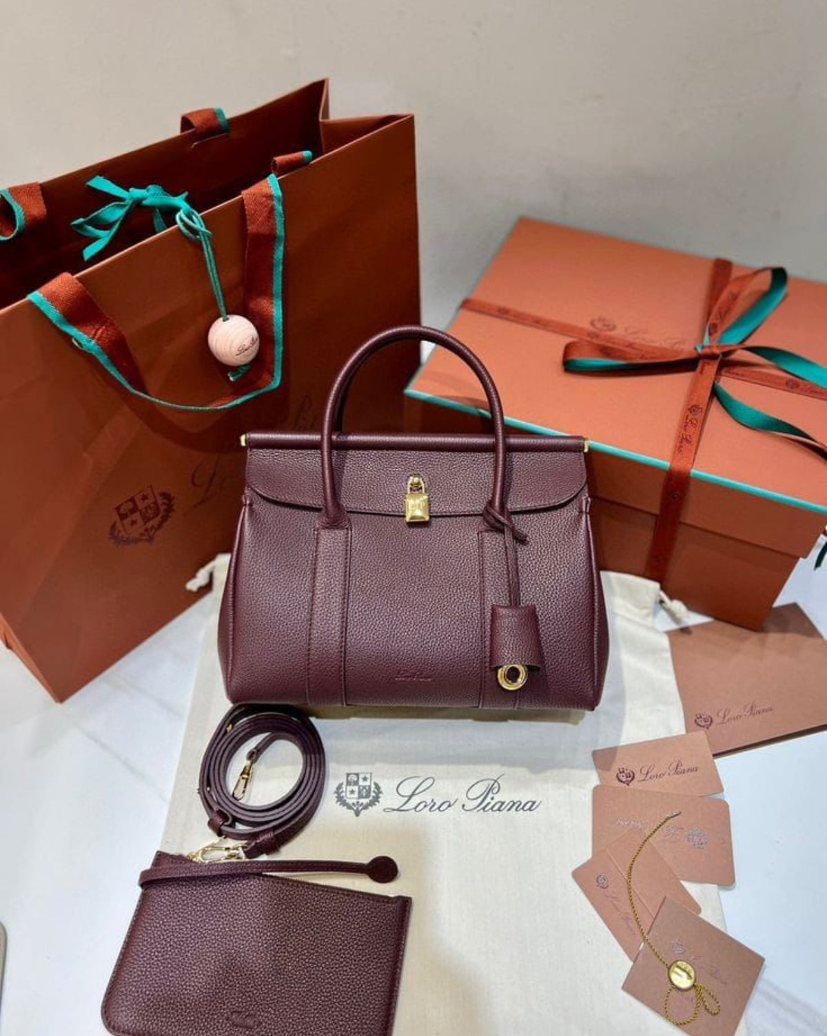 Loro Piana Loom L25Bag with Dust Bag and Paper Bag