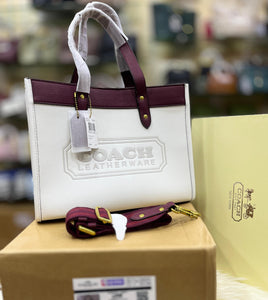 COACH Leather Tote Bag with brand Box
