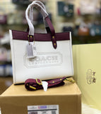 COACH Leather Tote Bag with brand Box