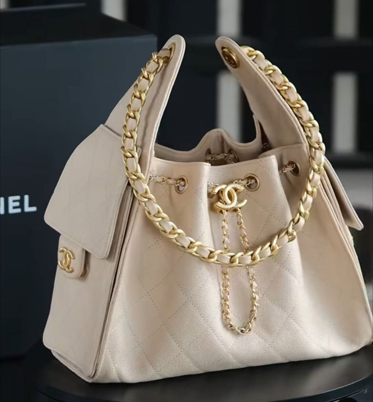 Chanel Hobo Bag with Complete Packaging