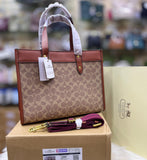 COACH Leather Tote Bag with brand Box