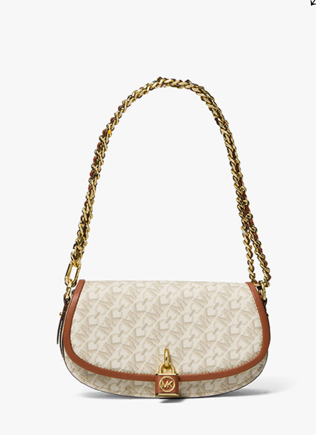 Mila Small Empire Signature Logo Shoulder Bag