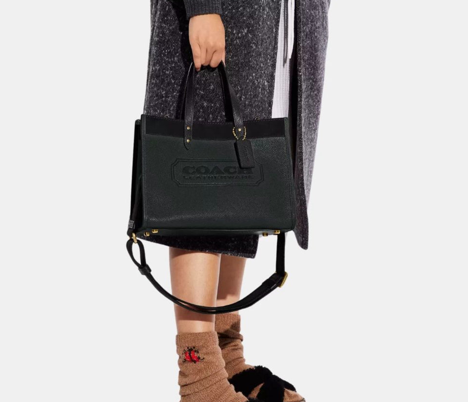 COACH Leather Tote Bag with brand Box