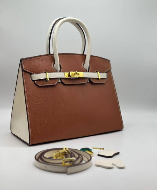 Hermès Birkin 25 bag in Craie and Gold Togo leather with gold hardware