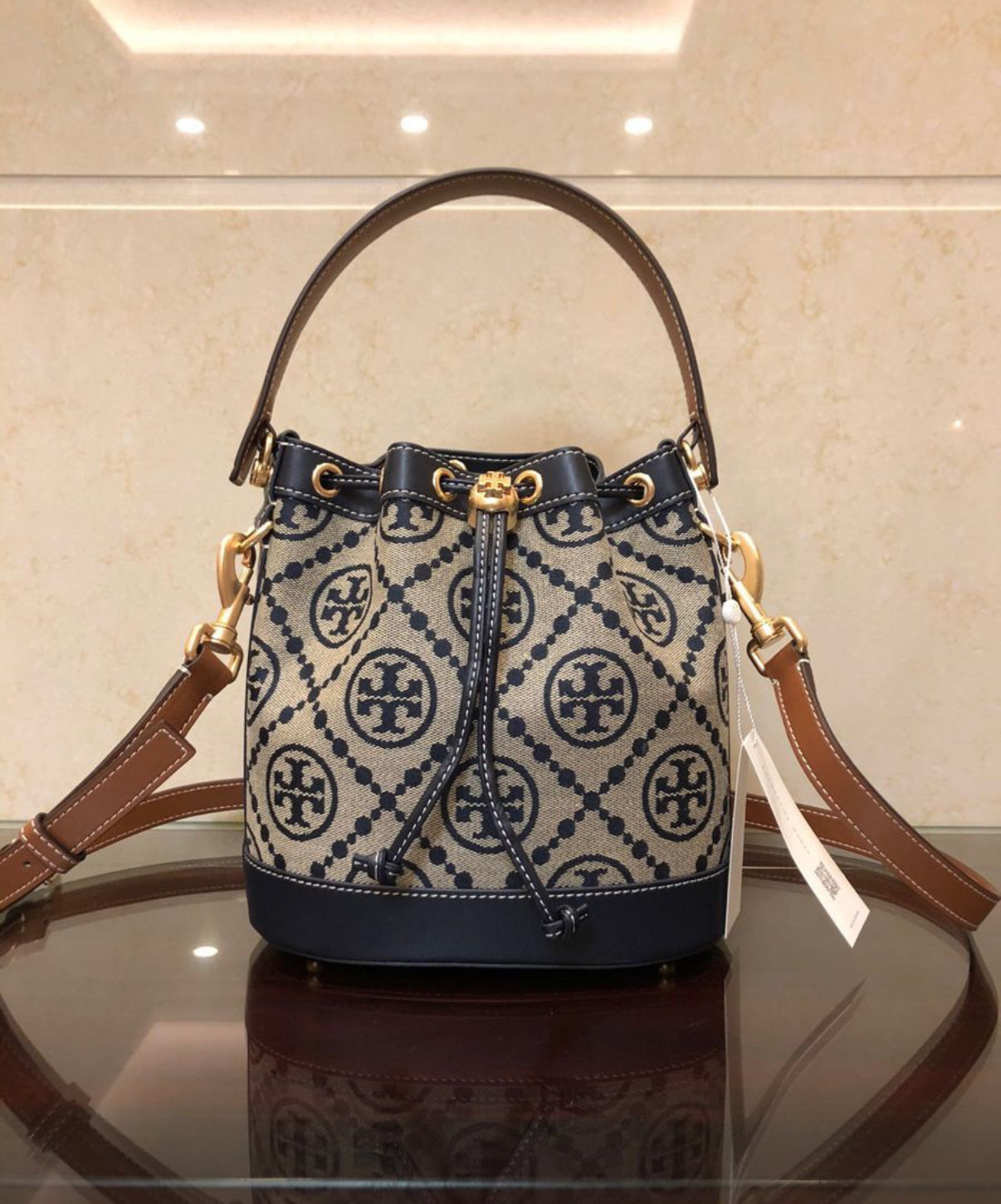 Tory Burch Jacquard Bucket Bag
