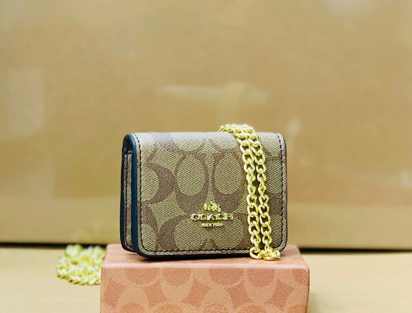 Coach micro crossbag with box