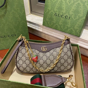 Gucci GG Supreme Monogram Small Ophidia Hobo Bag
 with Brand Box