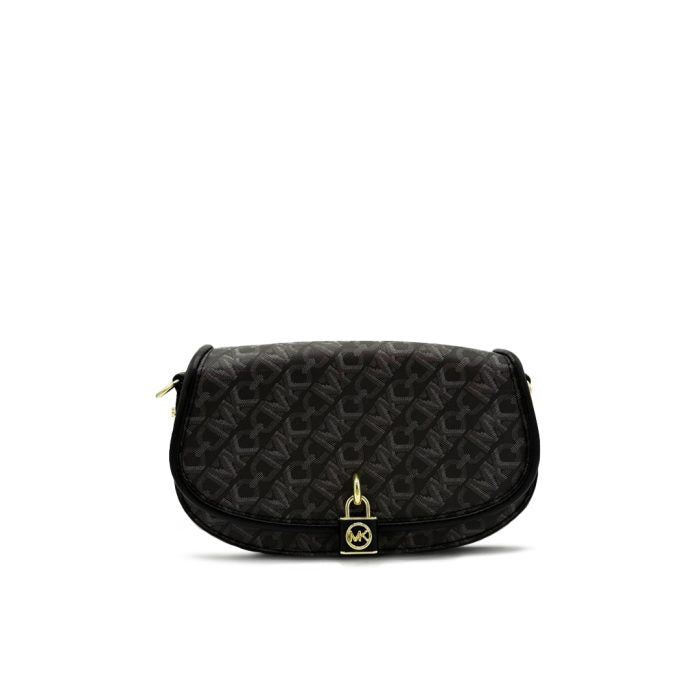 MK Mila Small Empire Signature Logo Shoulder Bag