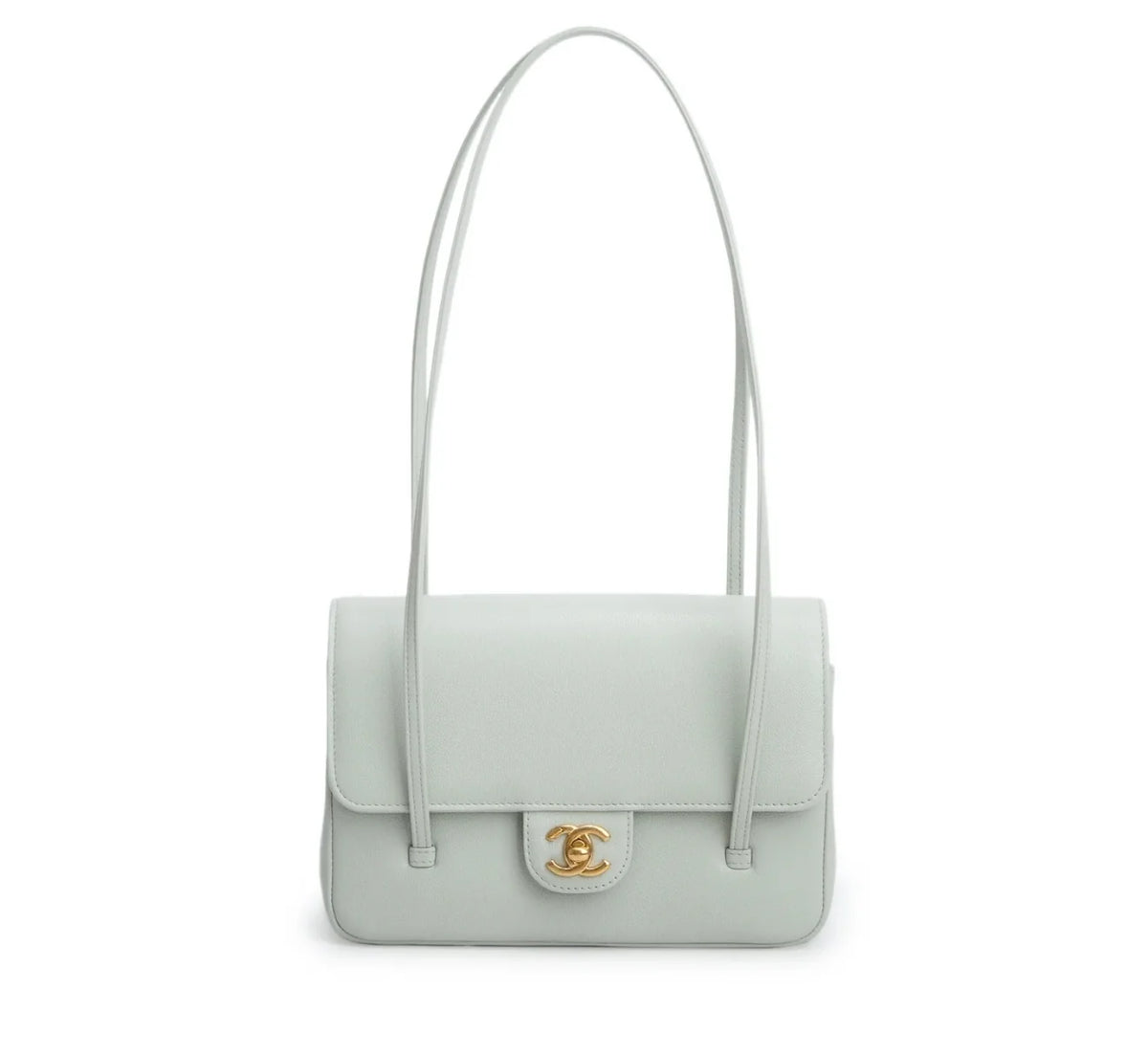 Chanel Small Preppy Bag Powder Blue with Brand Box