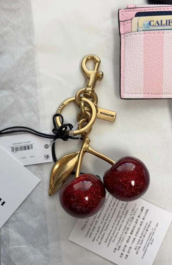 Coach Cherry bag Charm