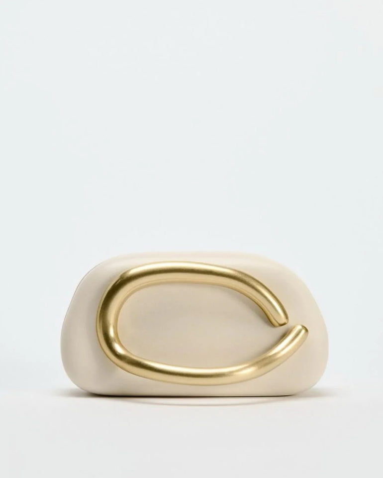 Zara Clutch White Colour with Brand Box