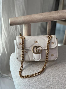 GUCCI Marmot Small leather shoulder bag with brand box