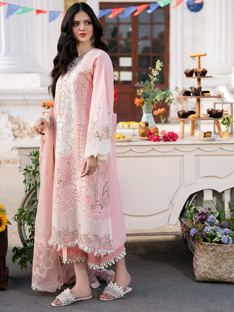 BIN ILYAS Embroidered Chickan Kari Lawn - ZÉVA