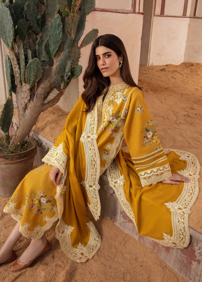 Crimson lawn Embroidered - ZÉVA