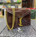 YSL Cassandra Patent Leather chain Wallet