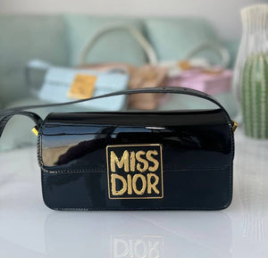 MISS DIOR Flap Patent Bag