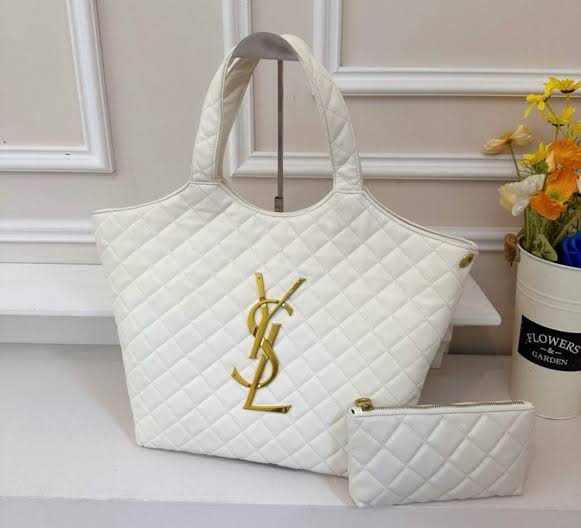YSL Quilted Lambskin Tote Bag