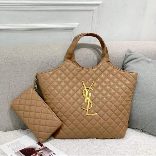 YSL Quilted Lambskin Tote Bag