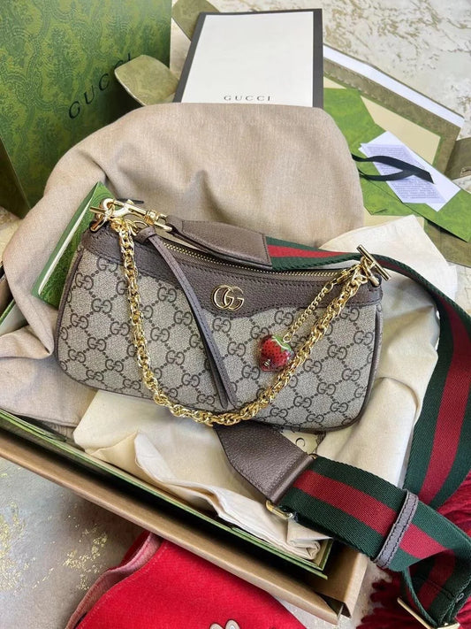 Gucci GG Supreme Monogram Small Ophidia Hobo Bag
 with Brand Box