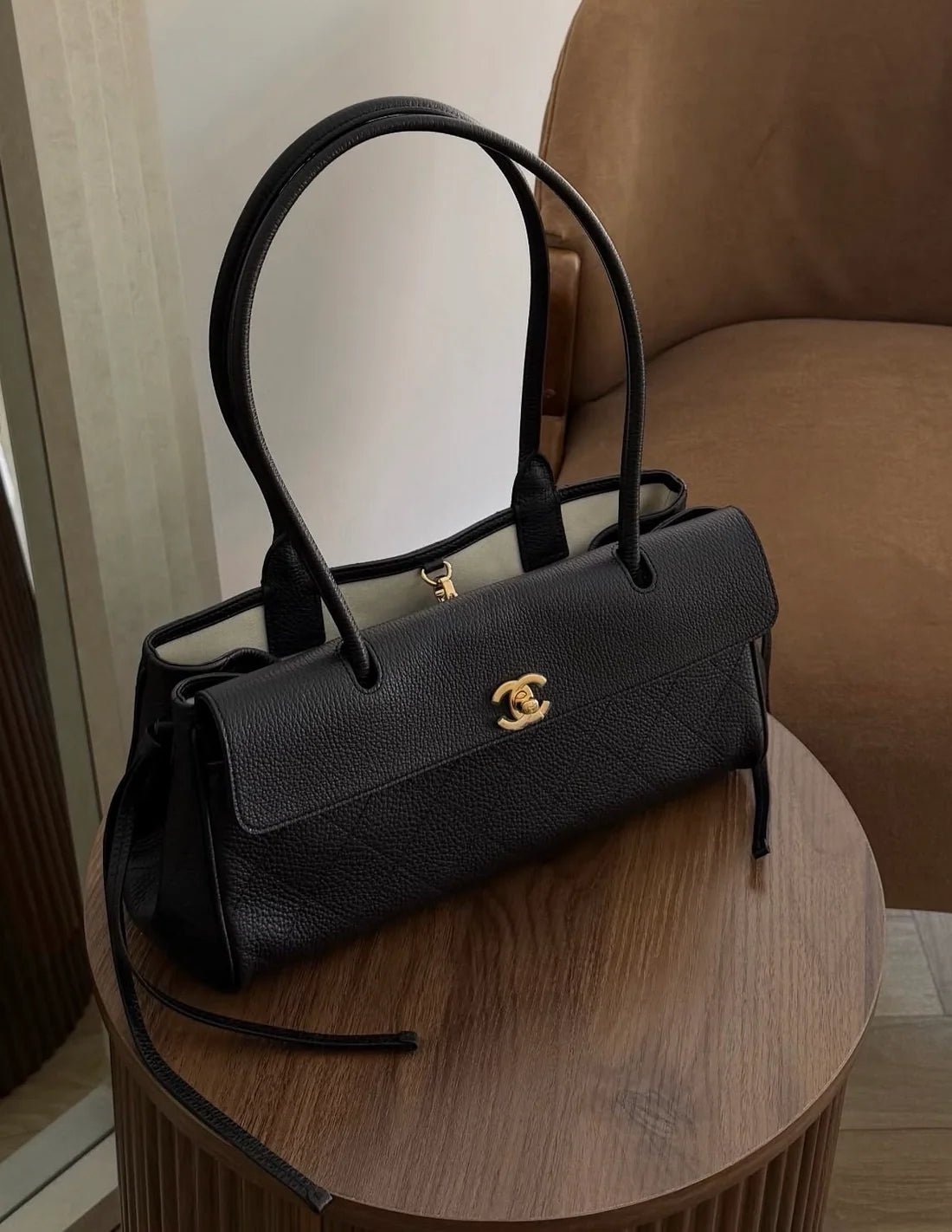 CHANEL Vintage Cerf Small Tote with Brand Box