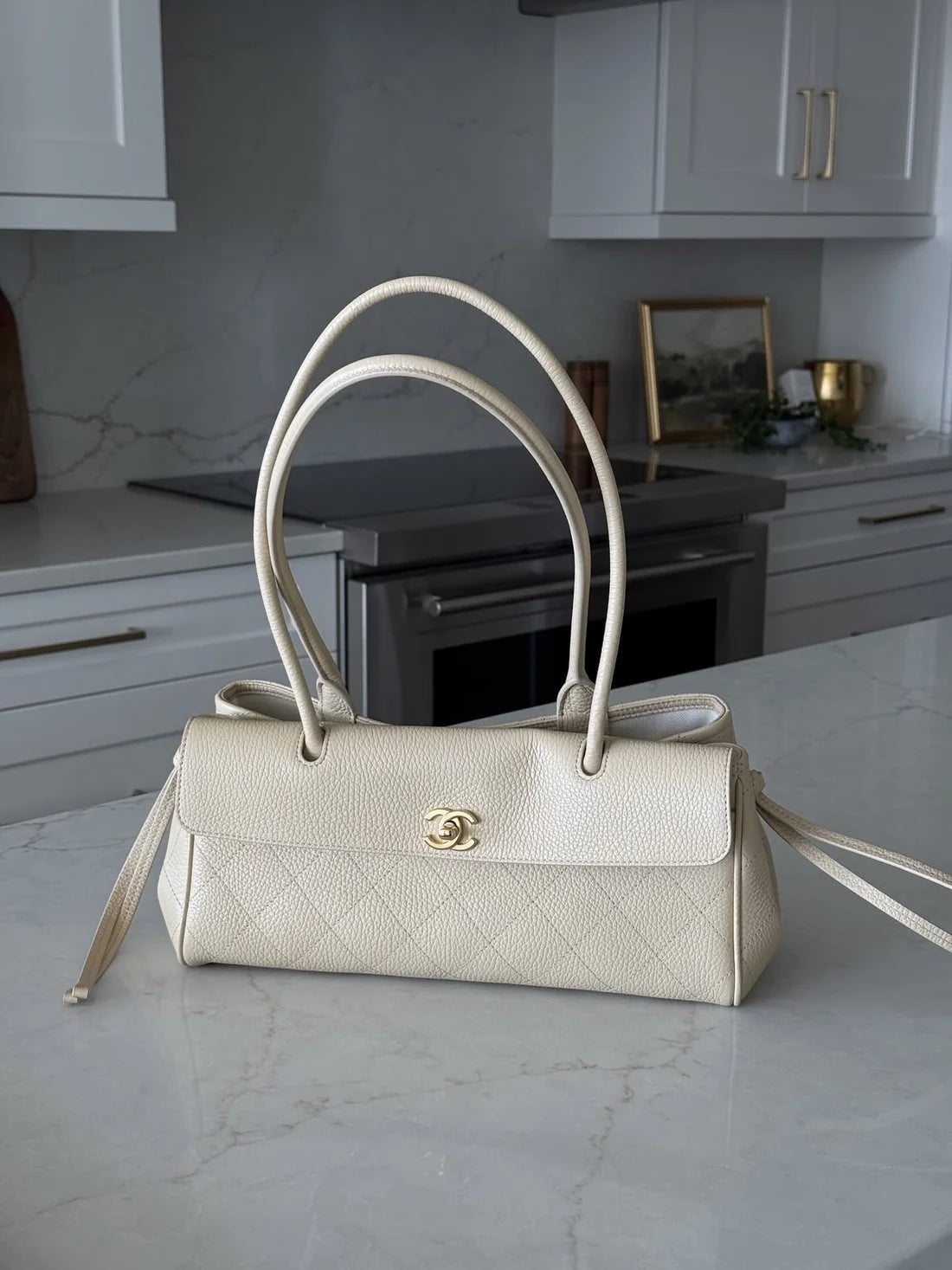 CHANEL Vintage Cerf Small Tote with Brand Box
