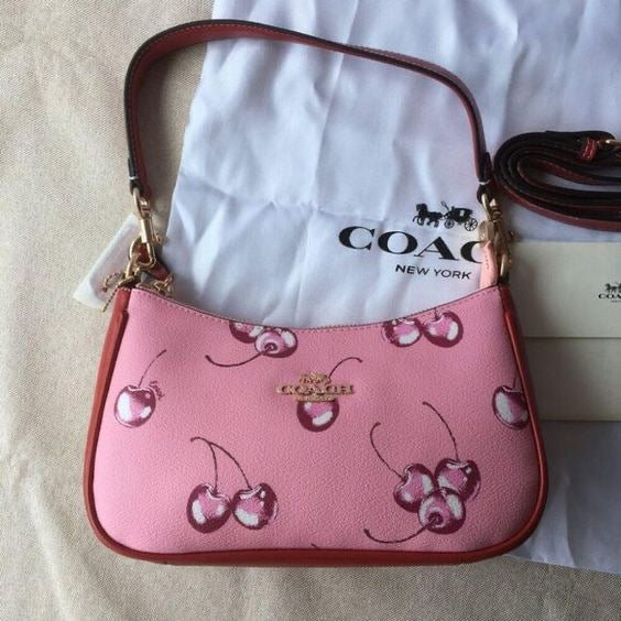COACH Cherry Terri Handbag With Brand box