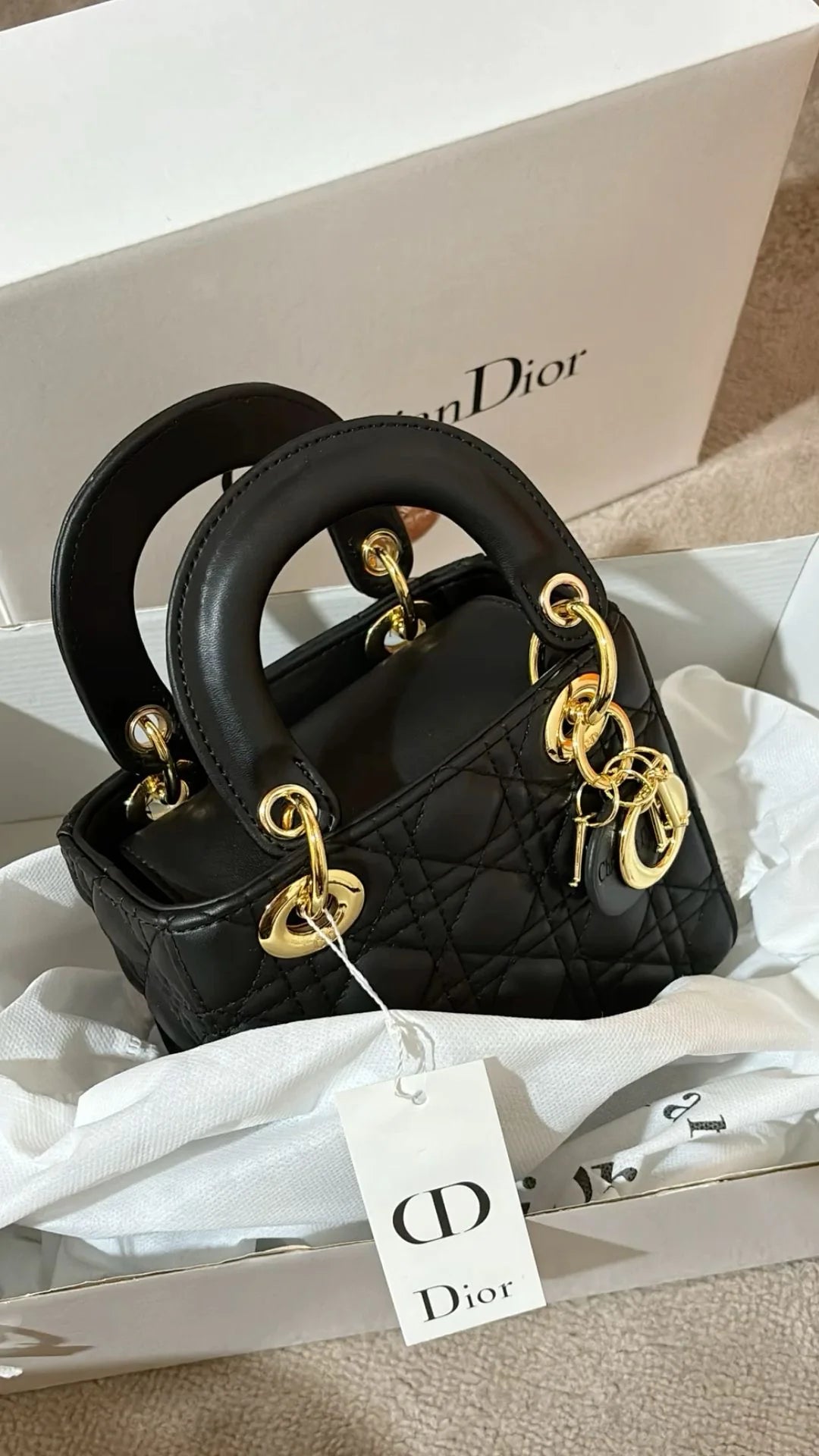 Lady Dior Bag with Brand Box